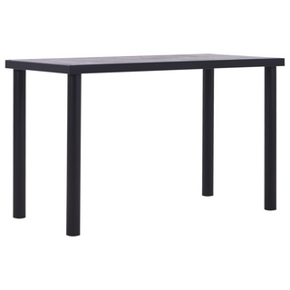 vidaXL Dining Table Black and Concrete Grey 120x60x75 cm MDF - Giant Lobelia