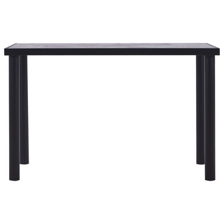 vidaXL Dining Table Black and Concrete Grey 120x60x75 cm MDF - Giant Lobelia