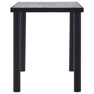 vidaXL Dining Table Black and Concrete Grey 120x60x75 cm MDF - Giant Lobelia