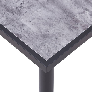 vidaXL Dining Table Black and Concrete Grey 120x60x75 cm MDF - Giant Lobelia