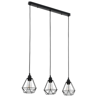 Ceiling Lamp with Diamond Design Black 3 x E27 Bulbs - Giant Lobelia