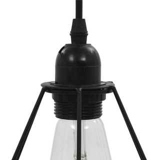 Ceiling Lamp with Diamond Design Black 3 x E27 Bulbs - Giant Lobelia