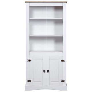 Cupboard Mexican Pine Corona Range White 80x40x170 cm - Giant Lobelia