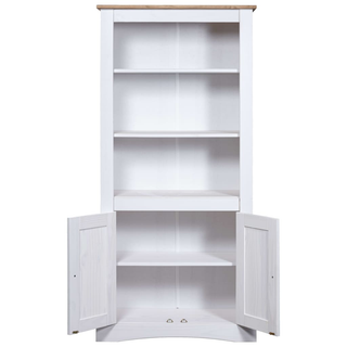 Cupboard Mexican Pine Corona Range White 80x40x170 cm - Giant Lobelia