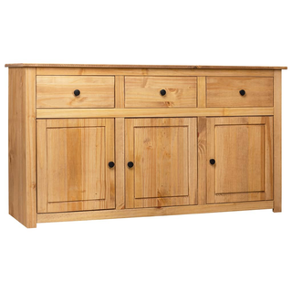 vidaXL Sideboard 135x40x80 cm Solid Pinewood Panama Range - Giant Lobelia