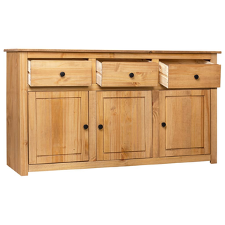 vidaXL Sideboard 135x40x80 cm Solid Pinewood Panama Range - Giant Lobelia