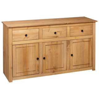 vidaXL Sideboard 135x40x80 cm Solid Pinewood Panama Range - Giant Lobelia