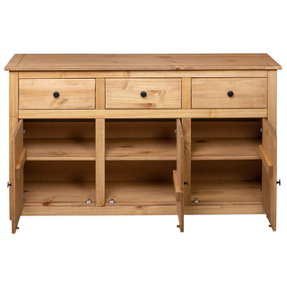 vidaXL Sideboard 135x40x80 cm Solid Pinewood Panama Range - Giant Lobelia