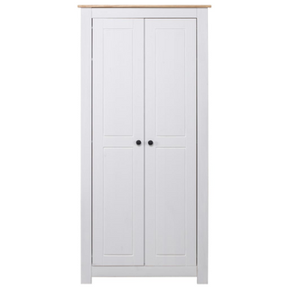 vidaXL Wardrobe White 80x50x171.5 cm Solid Pine Panama Range - Giant Lobelia