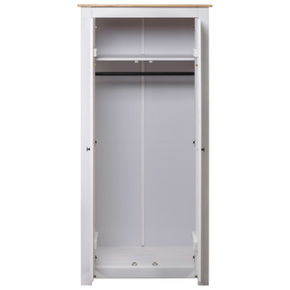 vidaXL Wardrobe White 80x50x171.5 cm Solid Pine Panama Range - Giant Lobelia