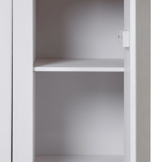 3-Door Wardrobe White 118x50x171.5 cm Pine Panama Range - Giant Lobelia