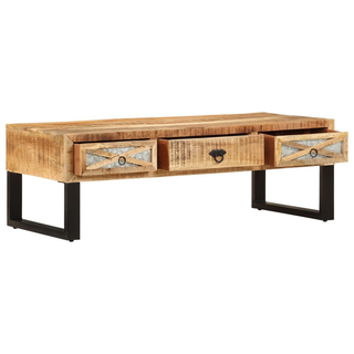 vidaXL Coffee Table 110x50x38 cm Solid Mango Wood - Giant Lobelia