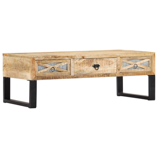 vidaXL Coffee Table 110x50x38 cm Solid Mango Wood - Giant Lobelia