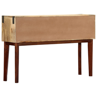 vidaXL Console Table 115x30x76 cm Solid Rough Mango Wood - Giant Lobelia