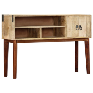 vidaXL Console Table 115x30x76 cm Solid Rough Mango Wood - Giant Lobelia