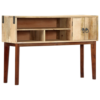 vidaXL Console Table 115x30x76 cm Solid Rough Mango Wood - Giant Lobelia