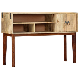 vidaXL Console Table 115x30x76 cm Solid Rough Mango Wood - Giant Lobelia