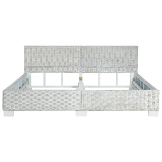 Bed Frame Grey Natural Rattan 180x200 cm 6FT Super King - Giant Lobelia