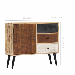 vidaXL Sideboard 88x30x73 cm Solid Mango Wood - Giant Lobelia