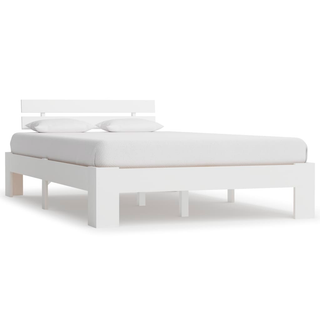 Bed Frame White Solid Pine Wood 140x200 cm - Giant Lobelia