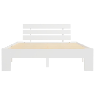 Bed Frame White Solid Pine Wood 140x200 cm - Giant Lobelia