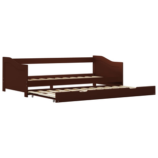 vidaXL Pull-out Sofa Bed Frame Dark Brown Pinewood 90x200 cm - Giant Lobelia