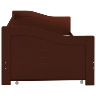 vidaXL Pull-out Sofa Bed Frame Dark Brown Pinewood 90x200 cm - Giant Lobelia