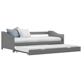 vidaXL Pull-out Sofa Bed Frame Grey Pinewood 90x200 cm - Giant Lobelia