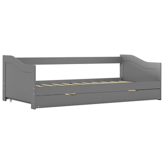 vidaXL Pull-out Sofa Bed Frame Grey Pinewood 90x200 cm - Giant Lobelia