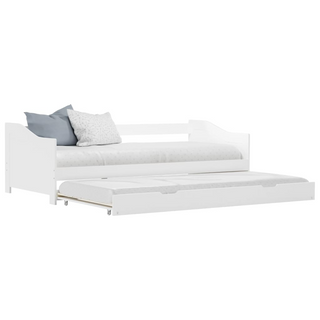 vidaXL Pull-out Sofa Bed Frame White Pinewood 90x200 cm - Giant Lobelia