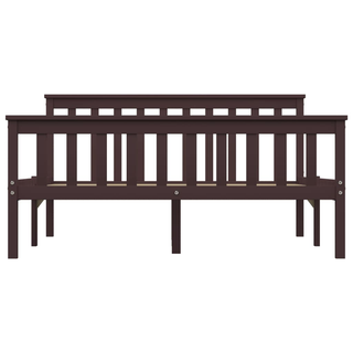 Bed Frame Dark Brown Solid Pinewood 140x200 cm - Giant Lobelia