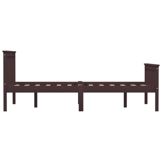 Bed Frame Dark Brown Solid Pinewood 140x200 cm - Giant Lobelia