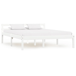 Bed Frame White Solid Pine Wood 140x200 cm - Giant Lobelia