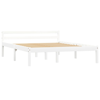 Bed Frame White Solid Pine Wood 140x200 cm - Giant Lobelia