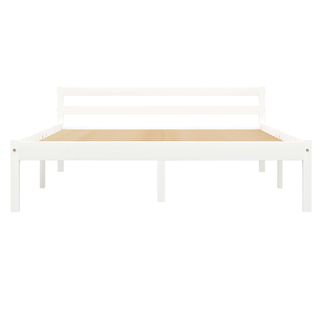 Bed Frame White Solid Pine Wood 140x200 cm - Giant Lobelia