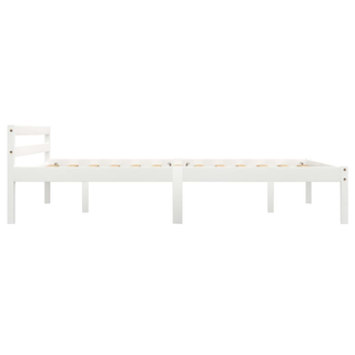 Bed Frame White Solid Pine Wood 140x200 cm - Giant Lobelia