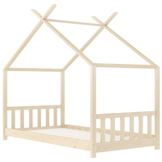 Kids Bed Frame Solid Pine Wood 70x140 cm - Giant Lobelia