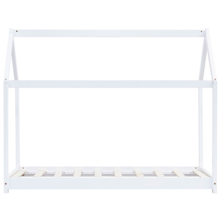 Kids Bed Frame White Solid Pine Wood 80x160 cm - Giant Lobelia