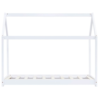 Kids Bed Frame White Solid Pine Wood 70x140 cm - Giant Lobelia