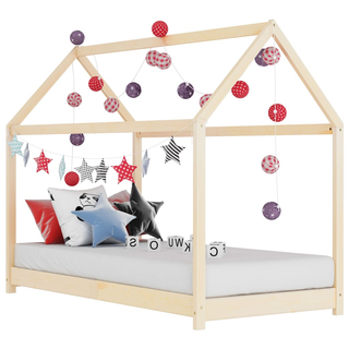 Kids Bed Frame Solid Pine Wood 70x140 cm - Giant Lobelia