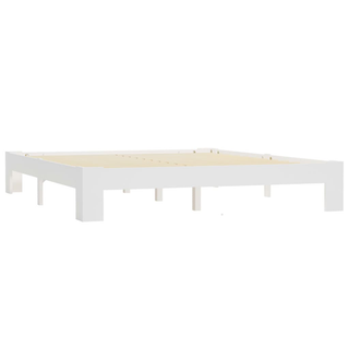 Bed Frame White Solid Pine Wood 160x200 cm - Giant Lobelia