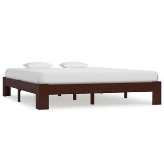 Bed Frame Dark Brown Solid Pine Wood 180x200 cm 6FT Super King - Giant Lobelia