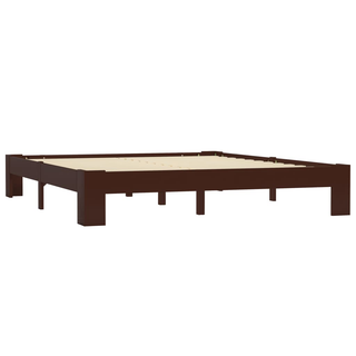 Bed Frame Dark Brown Solid Pine Wood 180x200 cm 6FT Super King - Giant Lobelia