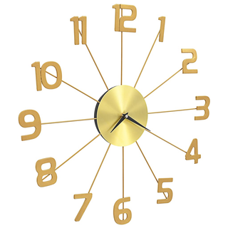 vidaXL Wall Clock Metal 50 cm Golden - Giant Lobelia