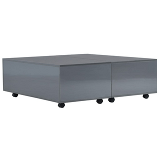 vidaXL Coffee Table High Gloss Grey 100x100x35 cm - Giant Lobelia