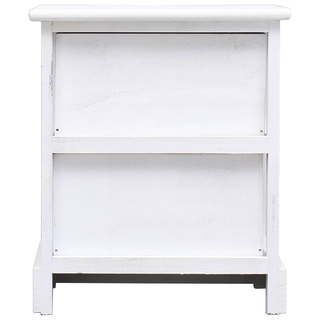 vidaXL Bedside Cabinet White 38x28x45 cm Paulownia Wood - Giant Lobelia