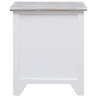 vidaXL Bedside Cabinet White 38x28x45 cm Paulownia Wood - Giant Lobelia