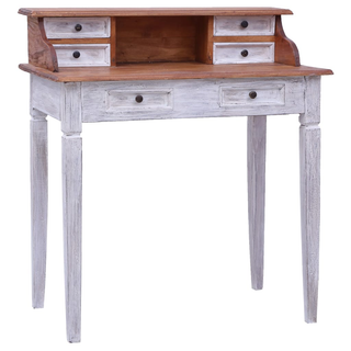 Writing Desk with Drawers 90x50x101 cm Solid Reclaimed Wood - Giant Lobelia