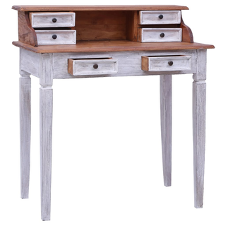 Writing Desk with Drawers 90x50x101 cm Solid Reclaimed Wood - Giant Lobelia