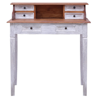 Writing Desk with Drawers 90x50x101 cm Solid Reclaimed Wood - Giant Lobelia